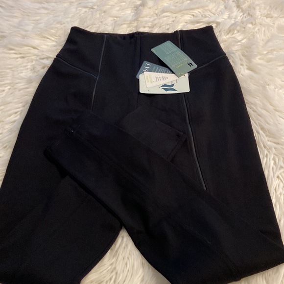 LYSSE Pants size M inseam 27” waist 26” elastic color black brand new with tags - Picture 10 of 12